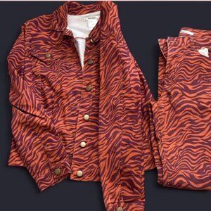 MONSE Vibrant Zebra Print Jacket and Pants